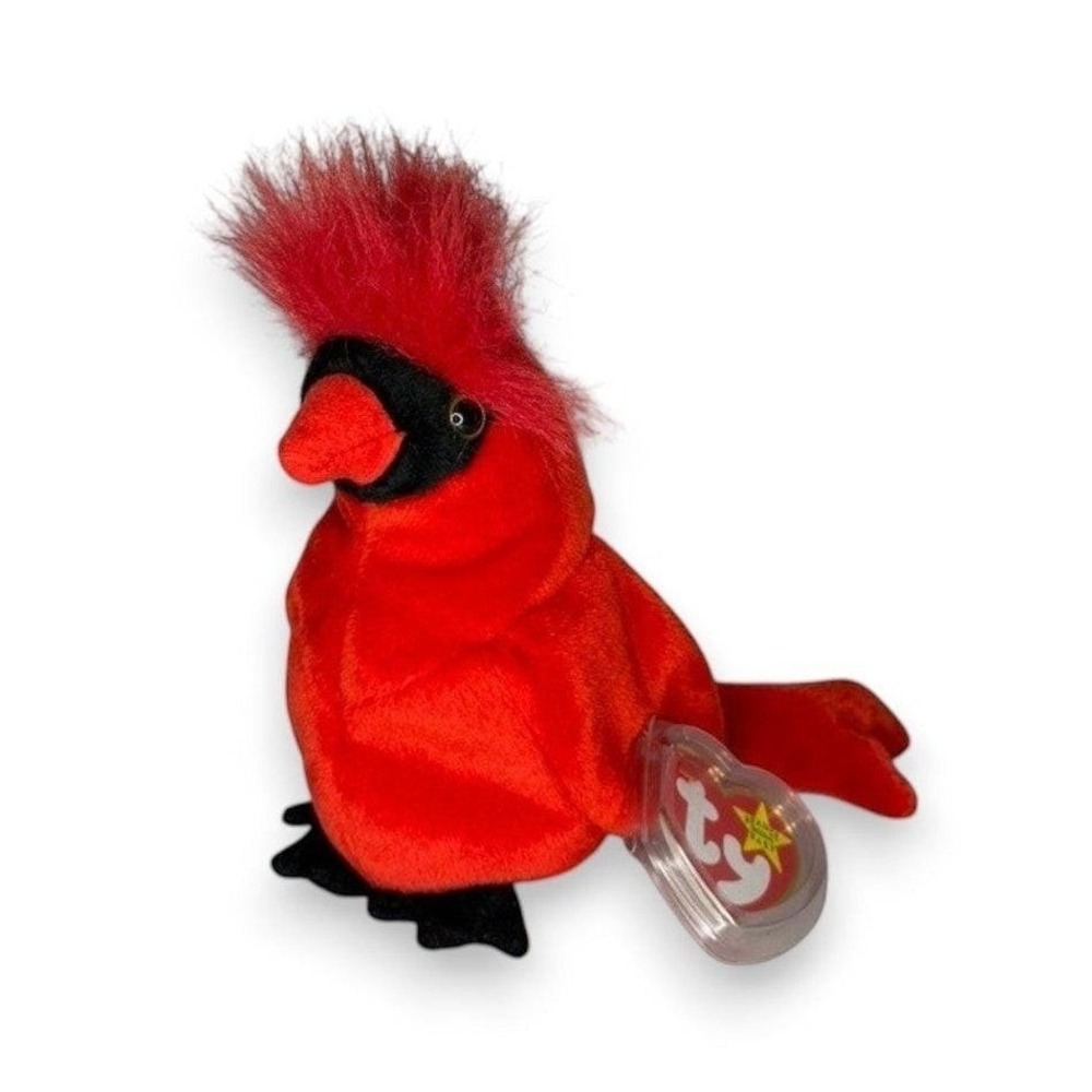 Mac the Cardinal | Crimson Woodland Charmer | Mint Heart Tag TY Beanie Baby